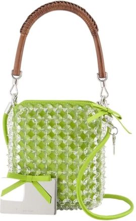 Self Portrait Chandelier Teapot Mini Bag - Dames - Handtassen - Groen - ONE Size - Polyester - Tassen