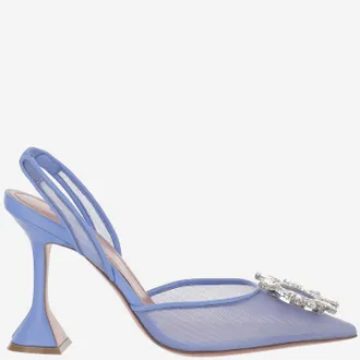 Amina Muaddi Begum Slingback - Blue