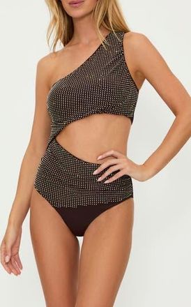 Beach Riot Anja Stud Cutout One-Piece Swimsuit in Java Jewel at Nordstrom Rack, Size X-Small