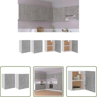 vidaXL vidaXL Armadi in legno - Armadi Sospesi Lyon 2 pz Grigo Cemento 50x31x60 cm in