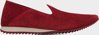 Pedro Garcia Cristiane Perforated Suede Loafers