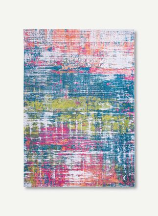Louis De Poortere Streaks Design - Alfombra Abstracta Atlantic - Hecha En B&eacute;lgica - Acabado A Mano - Antideslizante Natural - Algod&oacute;n - Poli&eacute;ster - Jefferson - 280 X 36