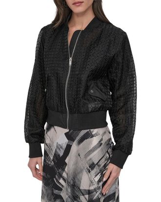 DKNY Circle Eyelet Organza Jacket