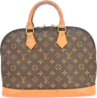 Louis Vuitton Alma Handbag Monogram Canvas Brown Canvas Handbag (Pre-Owned)