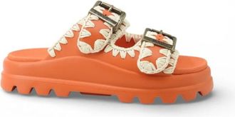 Mou Eva One-Piece Slide - Dames - Sandalen - Oranje - 36 EU - Schoenen