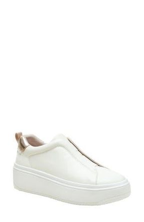 Linea Paolo Golde Platform Sneaker in White/Gold at Nordstrom Rack, Size 9