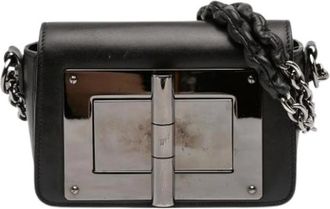 Tom Ford Pre-owned Cross Body Bags, female, Black, Size: ONE SIZE Pre-owned Leather Crossbody Bag