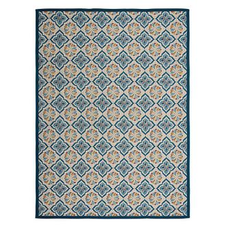 Ballard Designs Caprice Indoor/Outdoor Rug - Teal, 111 x 211 - Ballard Designs
