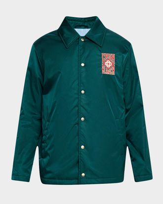 Casablanca Mens Gothic Logo Stadium Jacket