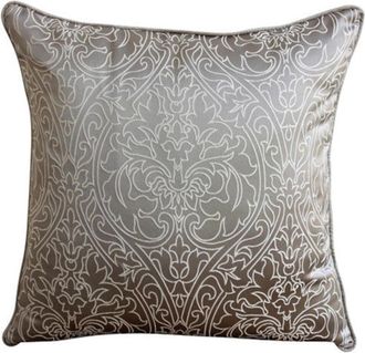 OEM Fundas De Coj&iacute;n Decorativas Grises Y Plateadas, Fundas De Coj&iacute;n De Brocado Bordado De 14x14 Pulgadas, Fundas De Almohada Cuadradas De Seda, Estampado 