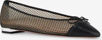 Aquazzura Netz- und Nappalederballerinas Gioia 15