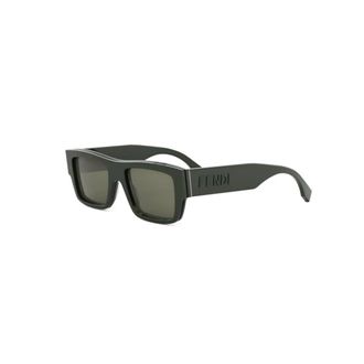 Fendi Sunglasses, unisex, Black, 53 MM, Rectangular Sunglasses