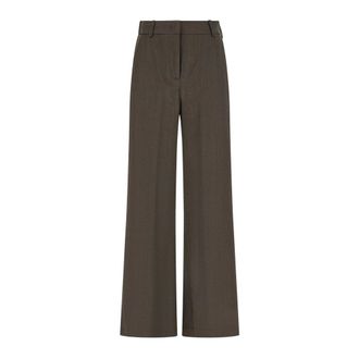 PANICALE Pantalones Anchos - Trousers - Mujer - Marr&oacute;n - XS