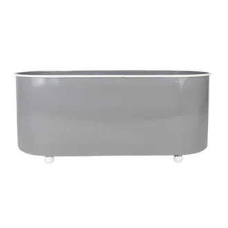 Foreside Home And Garden Oblong Planter Gray Metal at Nordstrom