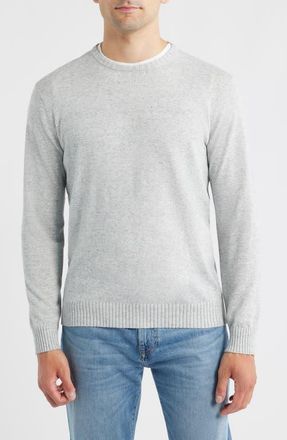 Johnnie-O Albus Neppy Crewneck Sweater in Light Gray at Nordstrom, Size Xx-Large