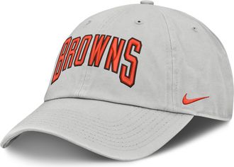 Nike Cleveland Browns Primetime Club Arched Nike Mens NFL Adjustable Hat in Grey | NF020BB9I-BYX