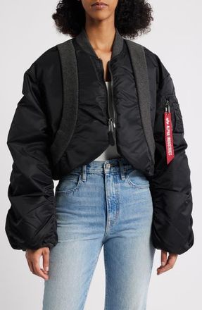 Alpha Industries MA-1 Flight Jacket in Black at Nordstrom, Size X-Small