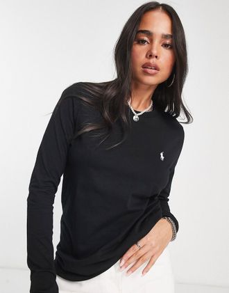 Polo Ralph Lauren Top a maniche lunghe nero