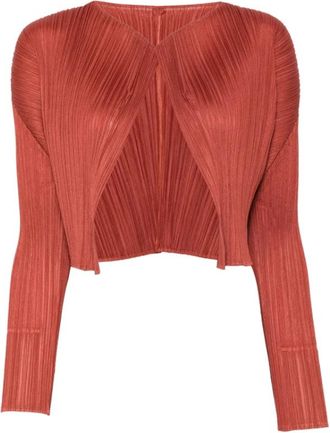 Issey Miyake Monthly Colors: September Vest - Dames - Blouses & Shirts - Bruin - Maat: L Zijde