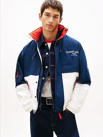 Tommy Hilfiger Water Repellent Colour-Blocked Oversized Windbreaker