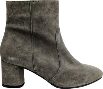 Eric Michael Womens Olivia Suede Ankle Boots In Grey Suede