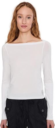 Free People Movement Up Next Long Sleeve Womens Clothing White : MD (Womens 8-10), Polyester/Elastane
