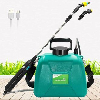 Gabrielle Rociador A Bater&iacute;a Gabrielle De 1.35 Galones/5 Litros, Rociador El&eacute;ctrico Con Mango De Carga Usb, Rociador Port&aacute;til Para Jard&iacute;n Con Mango Telesc&oacute;pico,