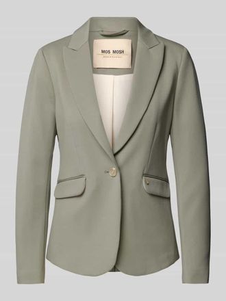 Mos Mosh Blazer mit Label-Applikation Modell BLAKE VIENNA in Oliv, Gr&ouml;&szlig;e 36