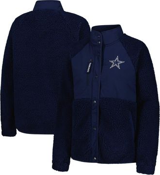 Starter Womens Starter Navy Dallas Cowboys On the Ball Sherpa Jacket at Nordstrom, Size Xx-Large