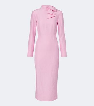 Roland Mouret Bow-detail jacquard cocktail dress