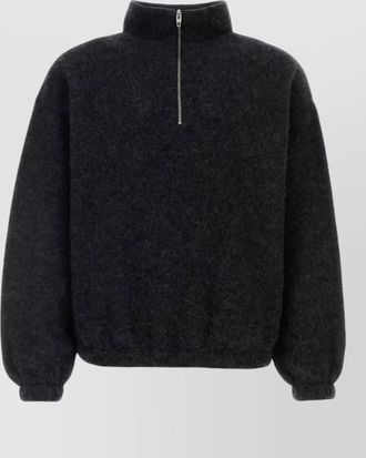Jil Sander wool half-zip turtleneck sweatshirt
