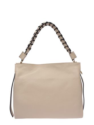 Luisa Vannini Beige Rundleer Tas