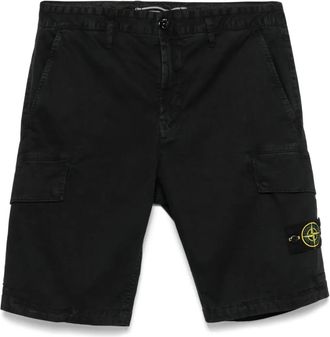 Stone Island Shorts con applicazione Compass - Nero