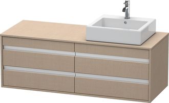 Duravit Duravit - Mueble Bajo Lavabo 550x1400x496m Ketho Con Iluminaci&oacute;n En Re Lino