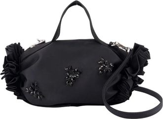 Simone Rocha Versierde Lint Rozet Munt Portemonnee - Dames - Handtassen - Zwart - ONE Size - Nylon - Tassen