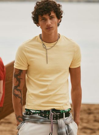Djab Mens Monochrome ringer T-shirt Retro fit