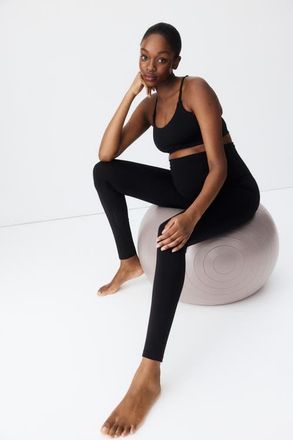 H&M Mama Before & After Sports Leggings in Black at Nordstrom, Size Xx-Large