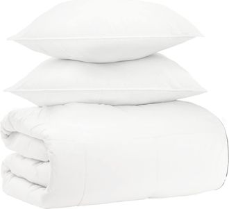 vidaXL Juego De Edred&oacute;n 3 Uds. Blanco Bamb&uacute; Vidaxl