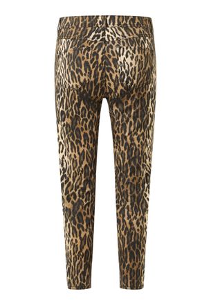 Angels 7/8-Hose ANGELS ORNELLA, Damen, Gr. 36, N-Gr, beige (sand beach), Web, Obermaterial: 97% Baumwolle, 3% Elasthan, animal-print, slim fit, Hosen 7/8-Hos
