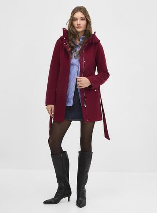 Vero Moda Womens Stand hood collar felt coat
