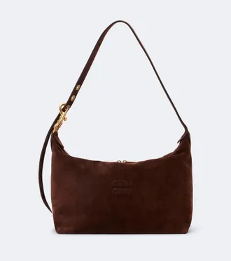 Miu Miu Spirit Medium suede shoulder bag
