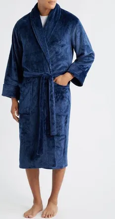 Daniel Buchler Diamond Jacquard Robe in Navy at Nordstrom, Size Medium