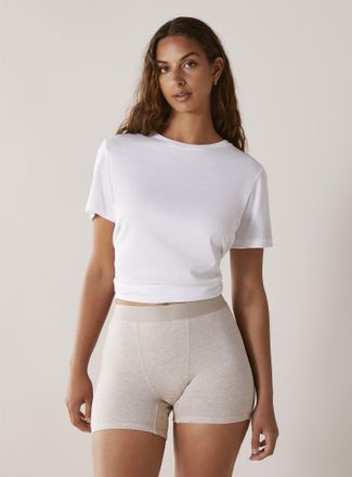 Miiyu Womens Solid ultra-comfortable elastic-waist boxer brief Organic cotton & TENCEL TM modal