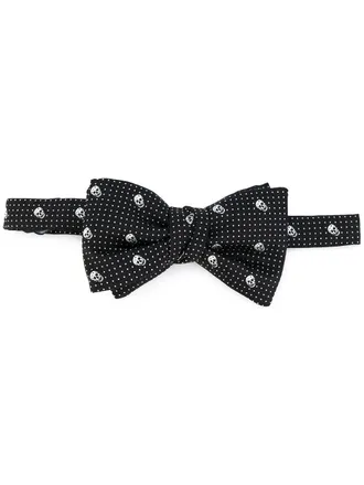 Alexander McQueen Papillon con stampa - Nero