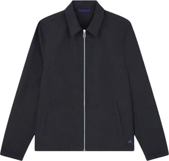 Paul Smith Short Cotton-Blend Coach Jacket - male - Paul Smith - Light Jackets - Blue - 2XL - Jackets