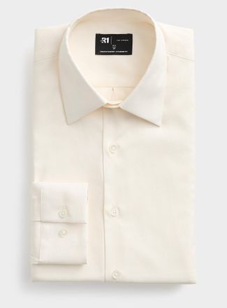 Le 31 Mens Solid fine twill shirt Standard fit