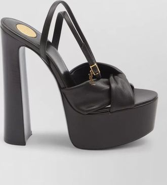 Saint Laurent leather platform sandals