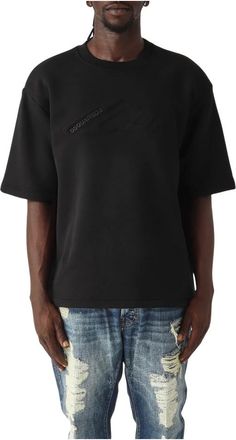 Dsquared2 Tops, Heren, Zwart, M, Felpa M/C