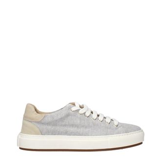 Eleventy Elf M&auml;nners Sneakers Stoff Grau/Beige