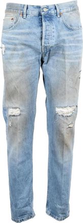 Dondup Light Blue Icon Regular Fit Cotton Jeans